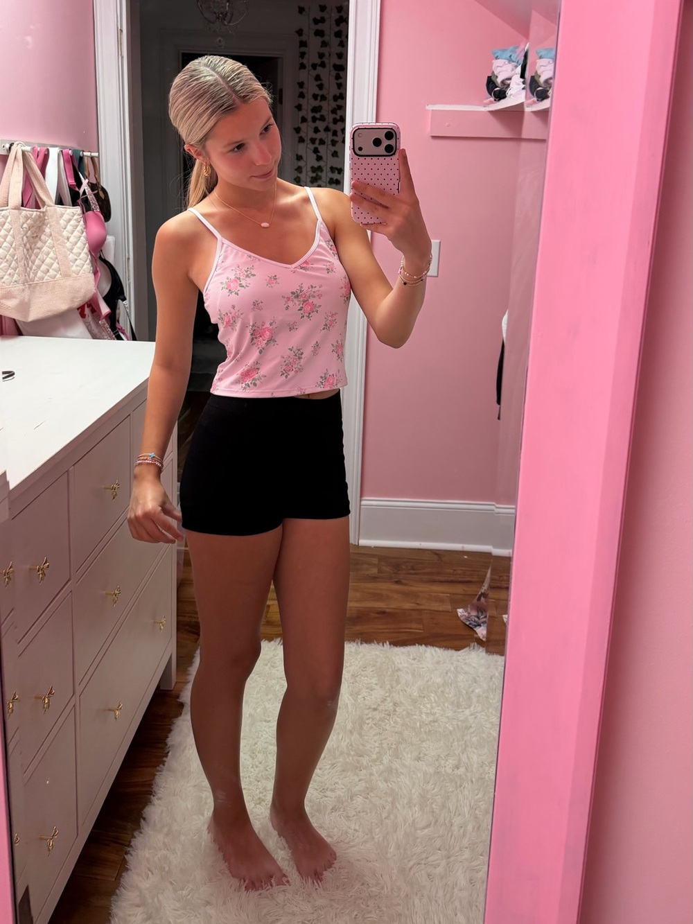 Altar’d State pink floral tank top